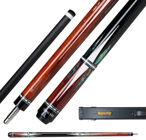Moyerely Billardqueue aus Karbonfaser, 11,8 mm/12,5 mm, niedrige Umlenkung, professioneller Poolstick mit Koffer (4,11,8 mm)