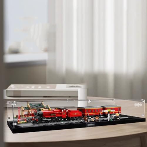 Acrylic Display Box, Model Kit Compatible with Lego 76423 Express Station, Clear Acrylic Box for Displaying Dolls, Dustproof Display Box (Box Only) (Transparent)