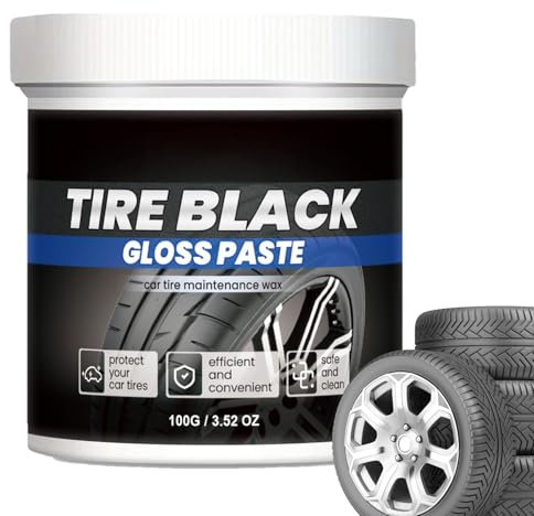 Nettoyant et brillance pour pneus - Crème protectrice pour pneus - 100 g - Crème de nettoyage efficace et durable pour coffre de véhicule - 6,2 x 5,7 cm