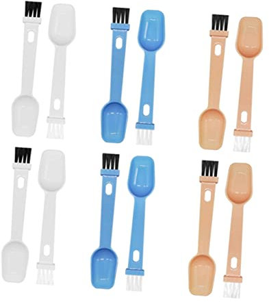 COLLBATH 12pcs Sturdy Material Espresso Spoon Cleaning Brush for Coffee Machine Accessories