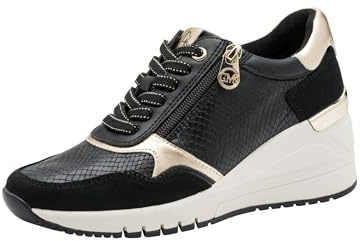 Marco Tozzi dam av Guido Maria Kretschmer 2-83703-45 sneakers, svart/guld, 40 EU, Svart guld, 40 EU