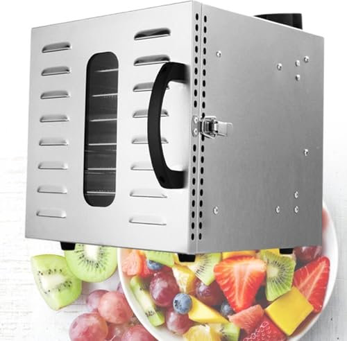 vnmudzeo Macchina per Essiccare Alimenti per Uso Domestico da 6/8 Strati, per tè Profumato, Noci, Funghi, Essiccatore Elettrico per Frutta E Verdura da 400 W con Display Digitale,8Layer-110V