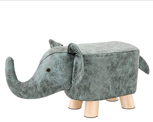 UYHBCNQD Sofá Taburete Taburete de pie de Elefante otomano con 4 Patas de Madera Maciza Otomano tapizado Fuerte y Resistente Creativo para Sala de Estar y Dormitorio Fácil de Mover