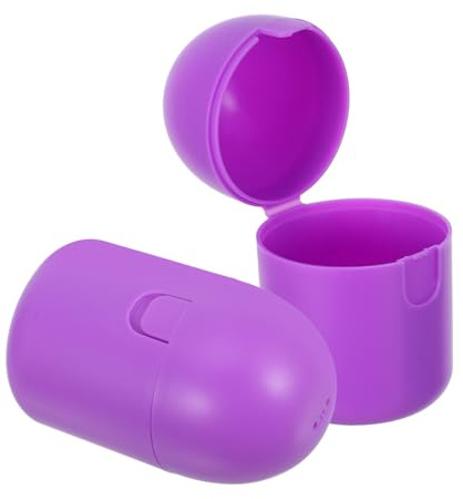 HOUDERCO Tragbare Aufbewahrungsbox mit Kompaktem Design 2 Stück Lila für Menstruationstassen aus Pp Praktische Organisationsbox für Frauen Unterwegs und Reise