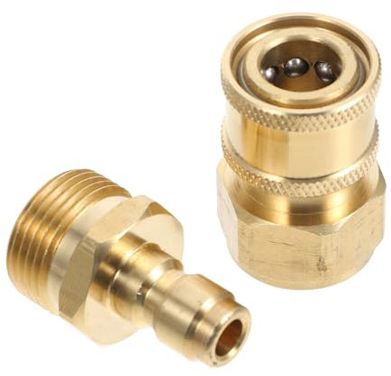 Holibanna Schnellanschluss-set Für Hochdruckreiniger Düsen Mit Außengewinde Messingadapter-kit Schnellkupplung Für Hochdruckreinigerarmaturen Kompatibel Langlebig Und Tragbar