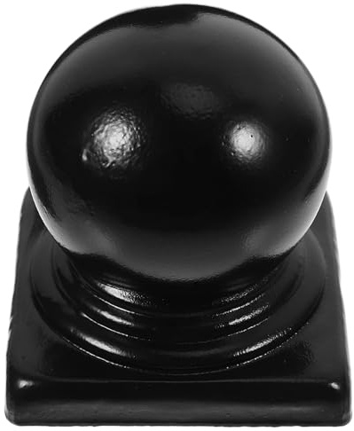 IZHAOGJING Fence Post Caps, Post Caps Cap Fence Farmhouse Caps Iron Ball Household Garden Finial Railing Finials Covers for Post Tops Metal Gate(8.50X8.40X8.40CM)