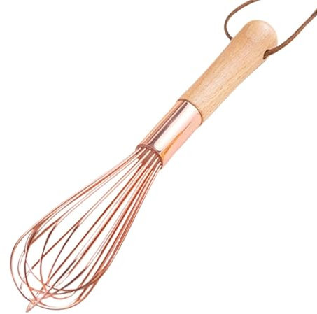 Sbattitore Frusta Da Cucina Frullino For Le Uova In Acciaio Inossidabile Con Manico In Legno Frullino For Uova A Palloncino Manuale For Cucinare Mescolando Frullando Frullino Mescolare(25.5x6x12.3cm)