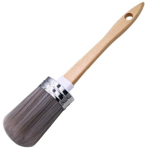 Asyduey Pinceau Rond à Craie pour Peinture sur Meubles, Cire, 5 cm, Lavable et Réutilisable, pour Peinture Murale.