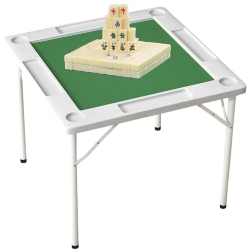 Faltbarer Spieltisch mit Getränkehaltern und Chip-Tabletts für drinnen und draußen, Karten-Poker-Dominospiel