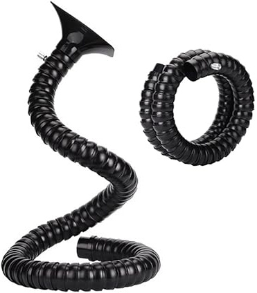 2-in-1 Gelenk-Absaugarm, 2-Zoll- und 3-Zoll-Flexschlauch mit Verriegelungshaube, 360° verstellbar for Schweißarbeiten, Labor und Staubabsaugung(Black,75mm-80cm)
