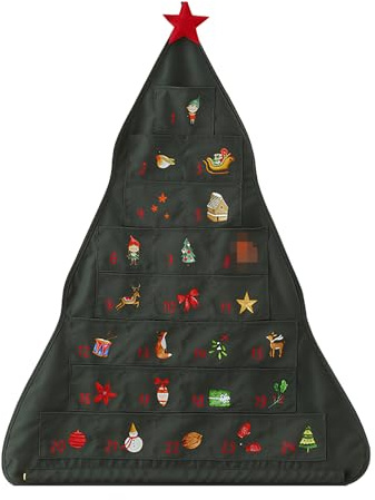 IOIUSKKU Praktisk ficka som garanterar säkerhet för olika föremål Fyllbar adventskalender Oxford julgranspåsar Långtidsförvaring. Tyg jul adventskalender
