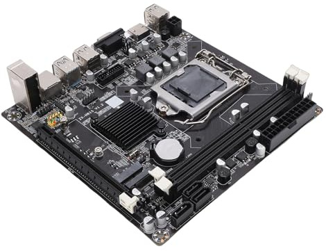 Plyisty Carte Mère H81, Carte Principale de Jeu LGA 1150 Mini ITX pour Core I3 I5 I7 E3 V3, avec Emplacement M.2 NVMe Double Canal DDR3 1600 MHz
