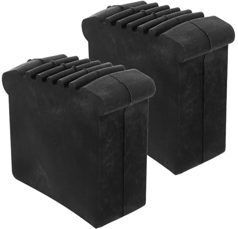 UKCOCO 2 Stück Leiterfüße Ersatz, Anti-Rutsch Gummifüße für Leitern (8,8x8x3,5 cm), Universal Leiterfuß Bodenschutz Kappen, Ersatzteile Zubehör für Teleskopleiter und Klappleiter, Schwarz