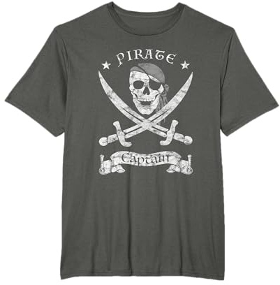 Piratenflagge Outfit Vintage Piraten Kostüm Totenkopf Pirat T-Shirt