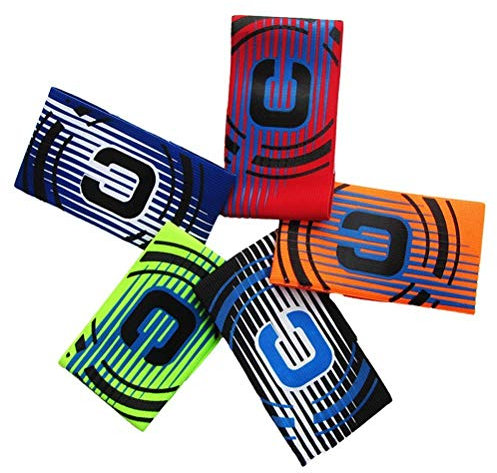 aoory Kapitänsbinde Fußball Captain Armband Elastische Kapitänsbinde Für Jugend Und Erwachsene Soccer 5 Stück