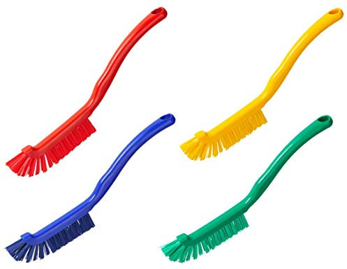 varivendo Fugenbürste Set 4X – Fugenreiniger für Fliesen & Bad, Eckenbürste gegen Schimmel, hitzebeständig, lebensmittelecht, HACCP