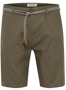 Blend BHMennok Herren Leinenshorts Kurze Leinenhose Bermuda
