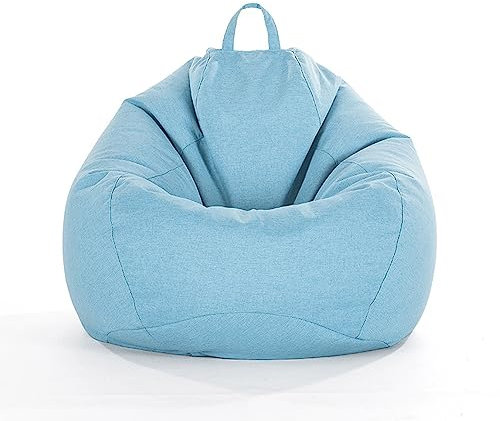 Chickw1 Sitzsack ohne Füllung für Erwachsene und Kinder, Sitzkissen Bodenkissen Kissen Sessel BeanBag Sitzsäcke für Outdoor & Indoor Gaming Entspannen (Hellblau,M-75x95cm)