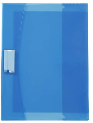 Viquel – 50 Heftumschläge A4 transparent mit Klappen für Heft 21 x 29,7 oder A4 – Strong Cover blau