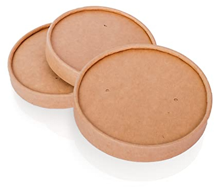Wisefood Lot de 25 gobelets jetables en papier pour bol à soupe de 700 ml - Gobelets en carton biodégradables sans PLA/ PE - Bol à soupe durable avec revêtement bio