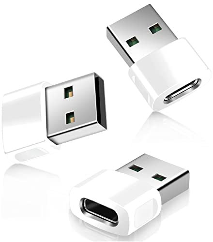 BASESAILOR Adattatore USB C USB per iPhone 17 Air 3Pezzi,Caricatore Auto Tipo C Femmina A Maschio Connettore Cavo USBC per Apple 16 15 14 Pro Max,iWatch 11,AirPods Pro 3,iPad Mini 7,Samsung Galaxy S25