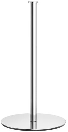 Silver Kitchen Roll Holder - Free Standing Paper Towel Holder Stand, Non Slip Paper Towel Roll Holder, Modern Kitchen Countertop Organizer Fits Most Size Paper Roll