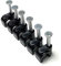 Clips redondos negros para cables con fijaciones de clavos, K-Type 100 unidades (6 mm)