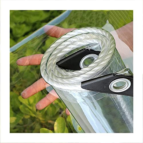 Transparente Plane Benutzerdefinierte PVC Abdeckplane, Durchsichtige Plane Wasserdicht Winddicht Kältefest, Regenschutz Für Terrasse Pavillon Pergola Seitenteile Abdeckung Holz Gartenmöbel,2x2m