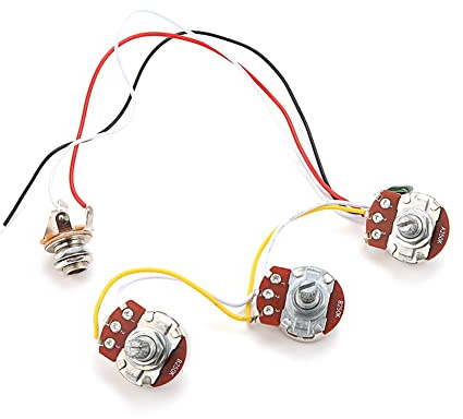 Doengdfo Basledningssats ton volymkontroll A250K 50K krukor uttag potentiometer för jazztillbehör