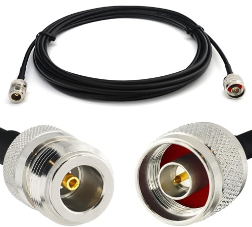 RANGEFUL N Stecker auf N Buchse RG58 Koaxialkabel 50cm — Verlängerung Low Loss antennenkabel 50ohm — für WiFi RF Antenne GSM LTE 4G 5G 6G Router Signalverstärker Lora Ham CB Funk