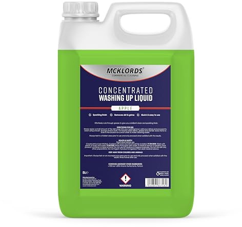McKLords Commercial - Concentrated Washing Up Liquid - Apple - 5 Litre
