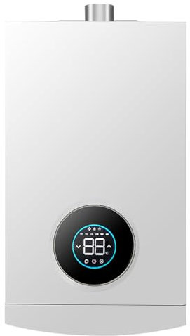 Calentador de Agua Gas Natural, Calentador de Agua a Gas Inteligente a Temperatura Constante, Pantalla Digital Fahrenheit, Protecciones Múltiples, Calentador de Agua sin Tanque a Gas para Toda la Casa