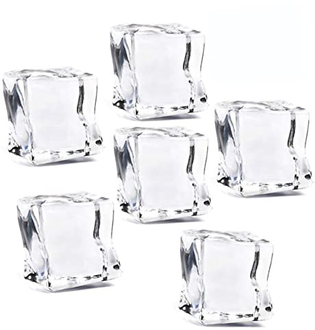 Amosfun Set Mit 40 Quadratischen Künstlichen Acryl-kunsteiswürfeln Für Die Dekoration