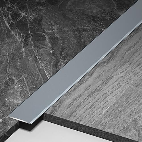 übergangsprofil 72 Flacher Schwellenmetallstreifen, Raumteiler-Abdeckleiste mit Einer Breite von 1,3 Zoll, Bodenfugen-Randverkleidung für Boden und Fliesen, Kantenstreifen für den Haushalt(Color:Ligh
