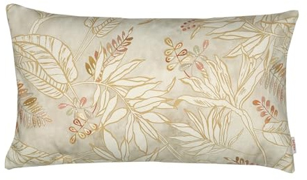 beties - Blattgold - Kissenhülle ca. 30x50 cm; in Taupe; edle goldene Blätter aus der Atelier Collection in Premium Qualität