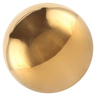 BEBEMOKO Spiegelnde Edelstahl Kugel Hohlkugel Gartendekoration Reflektierende Oberfläche Polierte Goldfarbene Dekokugel Für Außenbereich