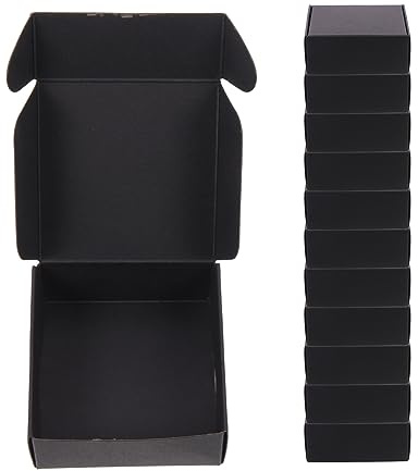 UTHCLO 20stücke Schwarze Versandkartons Aus Stabilem Karton Praktische Versandverpackung Für Postversand Und Versandunternehmen Einfach Zu Montierende Kleine Verpackungsschachteln