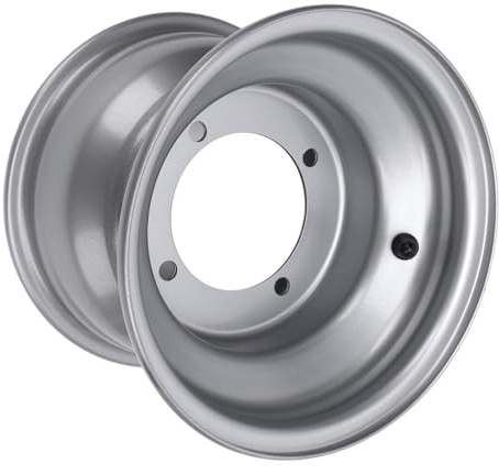 Focket Cerchio Ruota ATV 8 Pollici, Cerchio Ruota ATV 18 x 9,50-8, Materiale in Lega di Alluminio, Parti di Ricambio per ATV, Go Kart, Veicoli Fuoristrada e (4 Fori (spaziatura dei Fori: 110 mm)