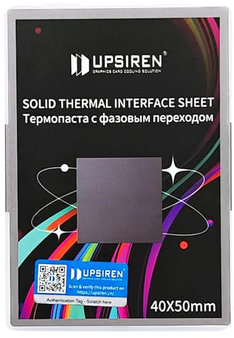 UPSIREN PCM-1 Phase Change GPU Thermal Pad, High Conductive Silicone Grease 8.5W/mK CPU Thermal Paste for PS5 Steam Deck CPU GPU SSD M.2 Laptop (50 * 40 * 0.25MM)