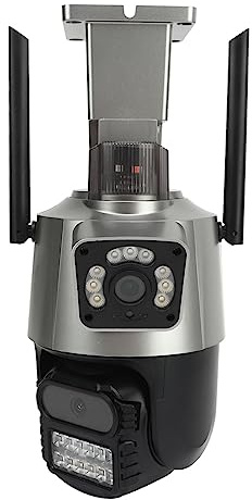 Yunseity Telecamera di Sorveglianza Esterna HD WiFi Security Camera a 360 Gradi Rilevamento del Movimento PTZ (Spina Europea)