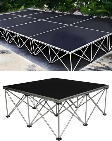 Modulare Bühnenplattform mit Rutschfester Oberfläche | Faltbarer Performance-Ständer for Hochzeiten, Events, DJ-Pult​(122x122x60cm)