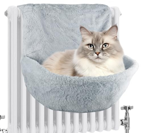 bssmmai Letto riscaldabile per gatti, 45,5 x 39 x 25,5 cm, per gatti e gatti, ideale per tutti i radiatori da appendere al bordo del letto