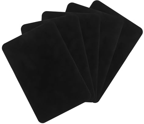 OSALADI 5pcs Vinyl Record Cleaner Cloth Black Microfibre for CD and Disc Albums Portable Household Dust Removal for Turntable Maintenance