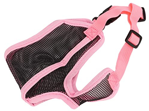 UPALDHOU Kurzer Maulkorb, Bequem, Atmungsaktiv, Verhindert Beißen, Kauen, Bulldogge-Netz für Französische Bulldogge, Chihuahua, Nylon (S)