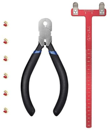 Moliuoly Règle carrée en T + pince écarteur d'étrier en aluminium, 33 cm, pour outil de tir à l'arc, avec pince à cames et cames de tendon