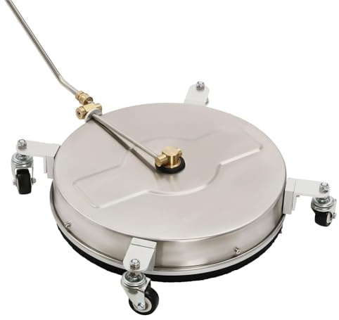 40.6 cm 2-in-1 Hochdruckreiniger Oberflächen- & Unterbaureiniger, 4000 PSI Edelstahl-Reiniger-Aufsatz für Einfahrten, Terrassen, Boote, Wohnmobile und Gärten