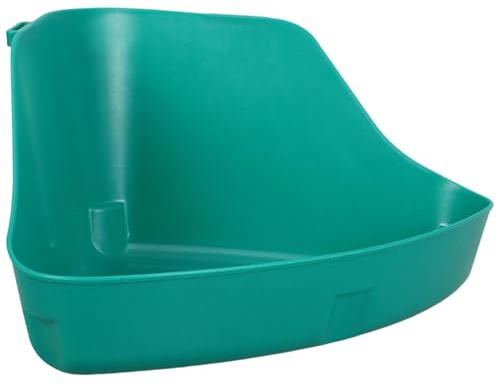 FONDOTIN Bac à Litière Mural pour Petits Animaux – Bac à Sable et Toilettes Combinés pour Hamster Nain, Lapin et Cochon d'Inde – Plastique Solide, Fixation Cage, Dimensions 31,5 X 20 X 15