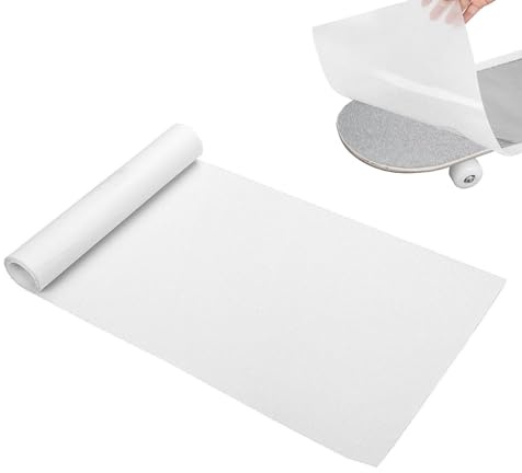 CZAYEFNH Transparenter Skateboard Grip Tape 33x9 Zoll – Rutschfester, Wasserdichter Skateboard Griff, Klarer Belag für Longboard & Skateboard