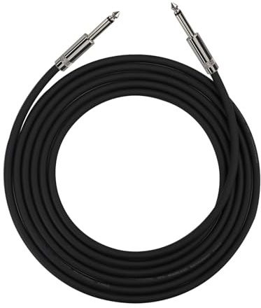 Rayzm cavo per chitarra e basso, cavo mono per strumento TS dritto maschio da 6,35 mm (5 metri)