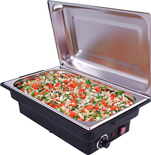 SARO Elektrischer Chafing Dish – 3 L – Mit 1/1 GN-Behälter – Temperaturregler (Stufe 0–5) – Edelstahl/Kunststoff – Überhitzungsschutz – Modell LORENA